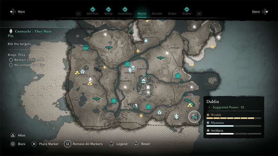 Assassin's Creed Valhalla Dublin Treasure Hoard Map Guide