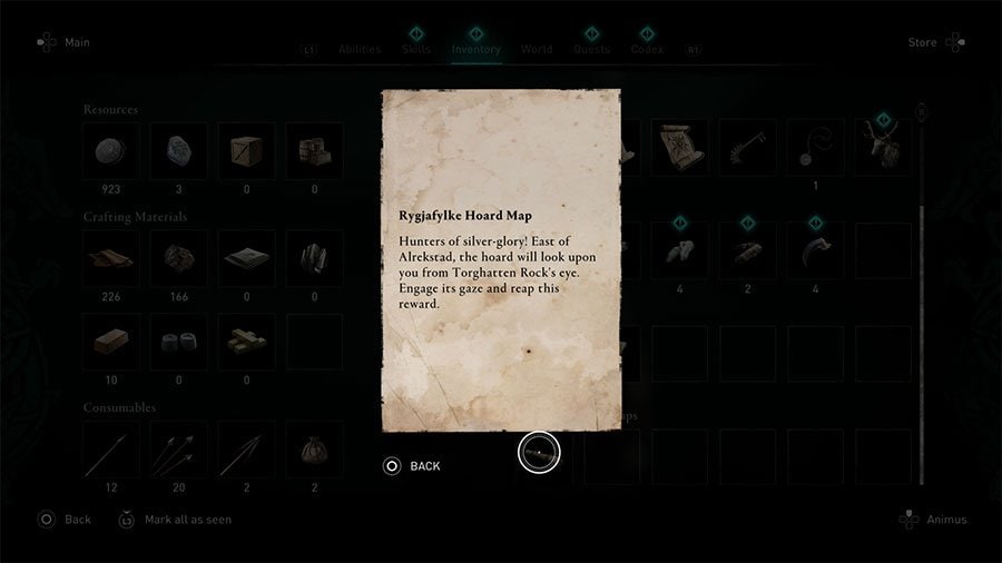 Assassins Creed Valhalla Rygjafylke Treasure Hoard Map Guide